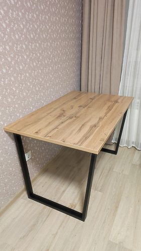 Стол Лота Лофт 120 32 мм бетон / черный матовый фото покупателя 259