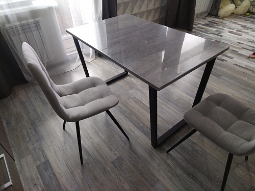 Деревянный стол Лота Лофт 120x75 дуб крафт табачный / черный матовый фото покупателя 309