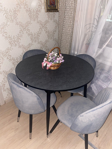 Стул на металлокаркасе Gabi 1 beige / black фото покупателя 466