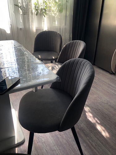 Стул на металлокаркасе Gabi 1 beige / black фото покупателя 619