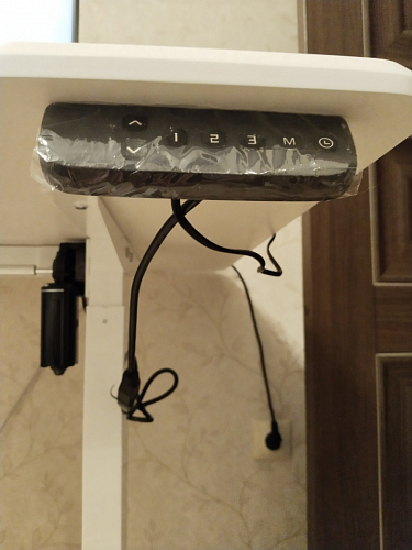 Компьютерный стол Маркос 140х80 голубой / черный фото покупателя 20