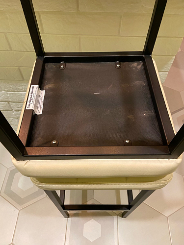 Барный стул Лофт ткань канди крем / черный матовый фото покупателя 123