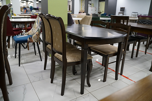 Стол обеденный раздвижной Modena (Модена) тобакко из шоурума 5