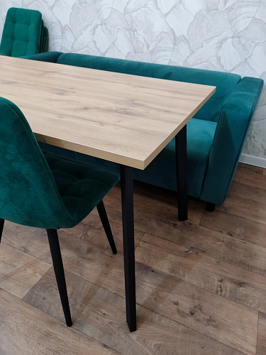 Стол Тринити Лофт 120 32 мм дуб галифакс табако / черный матовый фото покупателя 816