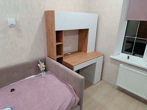 Письменный стол Комфорт 12.71 дуб золотой craft / белая аляска  - Уцененный экземпляр фото покупателя 71