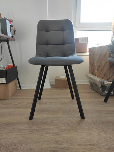 Стул на металлокаркасе Чилли К черный / зеленый фото покупателя 159