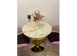 Деревянный стол Dorian 70x75 бежевый / золотой фото покупателя 5