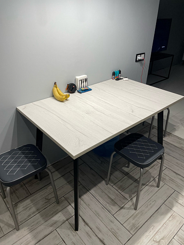 Стол раскладной Колон Лофт 120 32 мм дуб галифакс табако / черный матовый фото покупателя 29