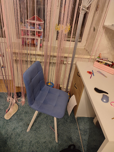 Стул на металлокаркасе Чилли синий / белый фото покупателя 1251