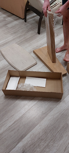 Стол на тумбе Петир 160 белый / дуб монтана фото покупателя 6