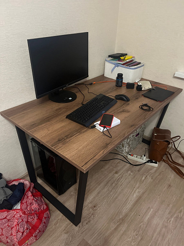 Стол раскладной Лота Лофт 120 25 мм юта / черный матовый фото покупателя 842