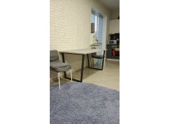 Деревянный стол Лота Лофт 120(160)х75 черный матовый / бетон светлый фото покупателя 968