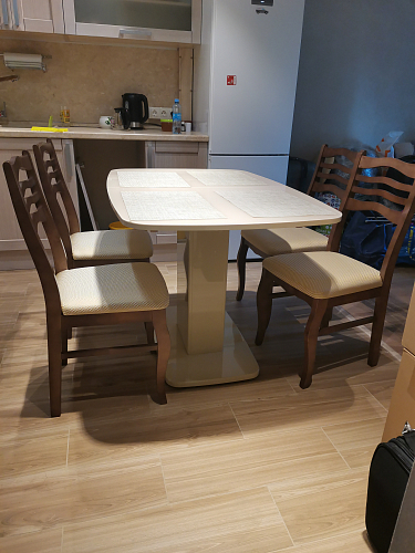 Деревянный стул Амадиу бежевый / молочный фото покупателя 8