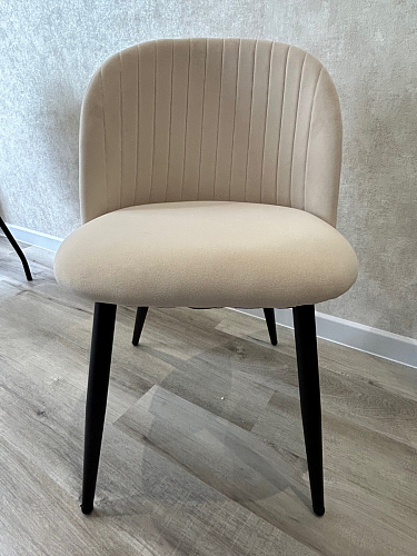 Стул на металлокаркасе Gabi dark beige / black / silver фото покупателя 685