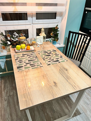 Стол Лота Лофт 120 32 мм бетон / черный матовый фото покупателя 286