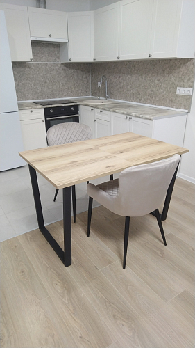 Деревянный стол Лота Лофт 140х80 черный матовый / бетон светлый фото покупателя 833