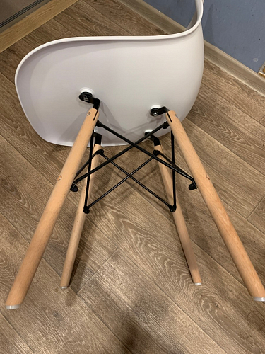 Пластиковый стул Eames PC-015 серо-голубой / дерево фото покупателя 399