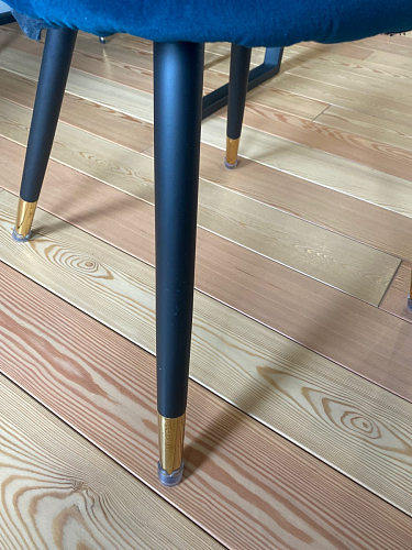 Стул на металлокаркасе Gabi 1 light blue / black / gold фото покупателя 355