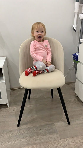 Стул на металлокаркасе Gabi gray / black фото покупателя 924