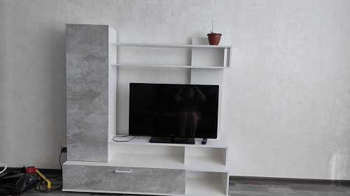 Готовая гостиная Jimenez дуб венге / белый глянец фото покупателя 41