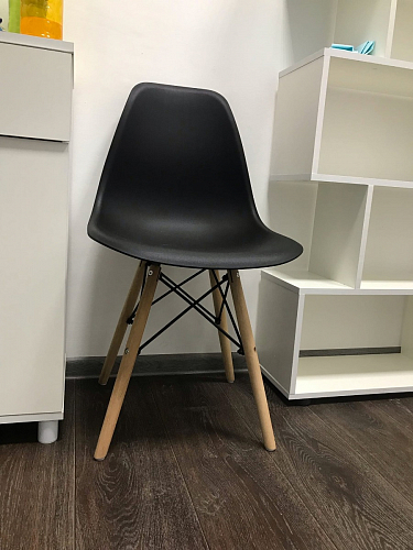 Пластиковый стул Eames PC-015 серо-голубой / дерево фото покупателя 147