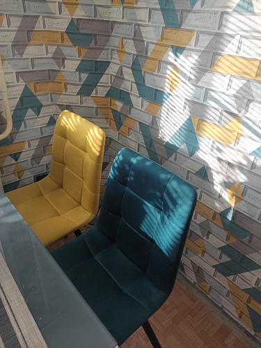 Стул на металлокаркасе Чилли зеленый / черный фото покупателя 933