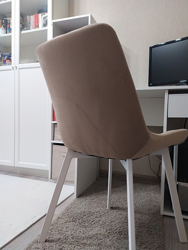 Стул на металлокаркасе Челси велюр коричневый / черный каркас фото покупателя 117