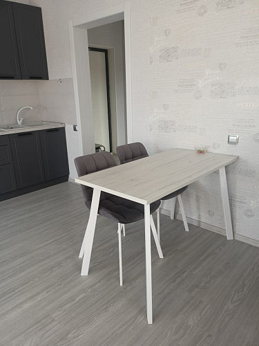 Стол Тринити Лофт 120 32 мм дуб галифакс табако / черный матовый фото покупателя 879