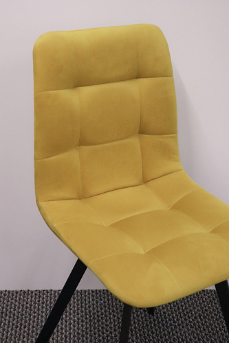 Стул на металлокаркасе Чилли горчичный / белый из шоурума 6