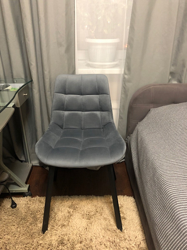 Стул на металлокаркасе Челси велюр коричневый / черный каркас фото покупателя 72