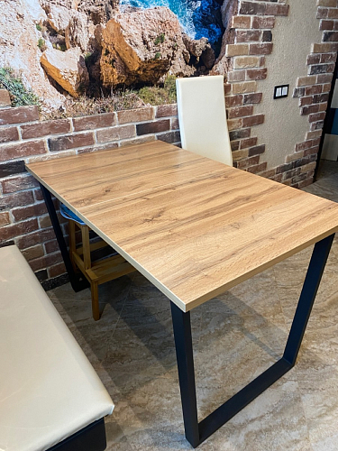 Стол Лота Лофт 120 32 мм бетон / черный матовый фото покупателя 619