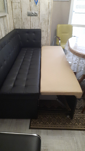 Кухонный диван Гарнет правый коричневый велюр фото покупателя 1