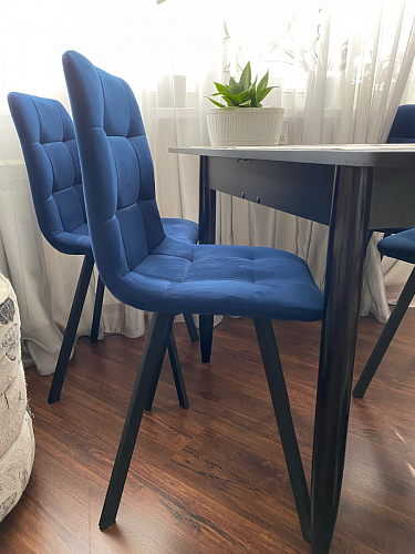 Комплект стульев Чилли 4 шт темно-серый / черный фото покупателя 122