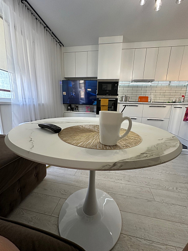 Стол Тулип 90х73 дуб вотан / белый фото покупателя 98