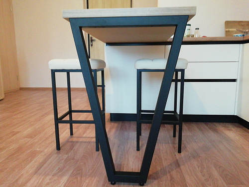 Барный стул Лофт ткань канди крем / черный матовый фото покупателя 87