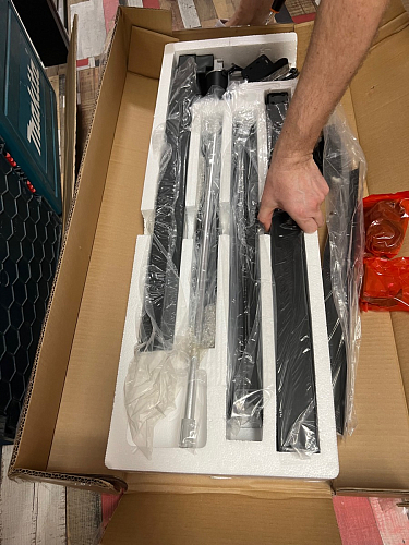 Компьютерный стол Маркос с механизмом подъема 140х80х75 белый / вотан дуб фото покупателя 46