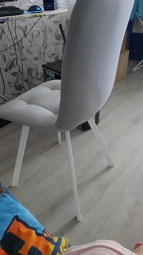 Стул на металлокаркасе Чилли бежевый / белый каркас фото покупателя 809