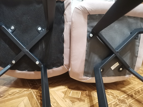 Стул на металлокаркасе Чилли К черный / зеленый фото покупателя 636