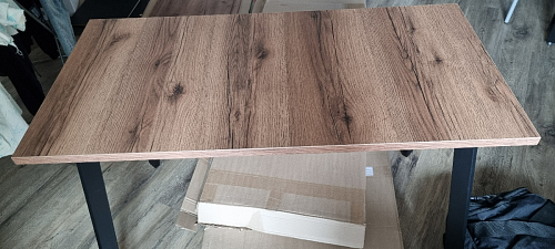 Стол Тринити Лофт 120 32 мм бетон / черный матовый фото покупателя 237