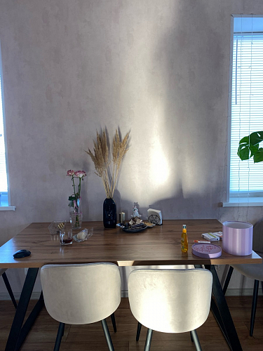 Стул на металлокаркасе Gabi dark beige / black / silver фото покупателя 19