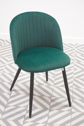 Стул на металлокаркасе Gabi dark beige / black / silver из шоурума 2