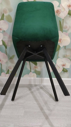 Стул на металлокаркасе Чилли черный / зеленый фото покупателя 1389