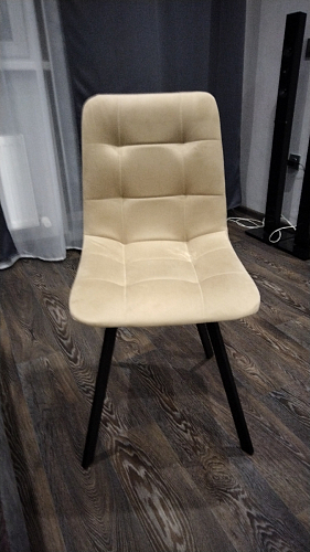 Стул на металлокаркасе Чилли К черный / зеленый фото покупателя 591