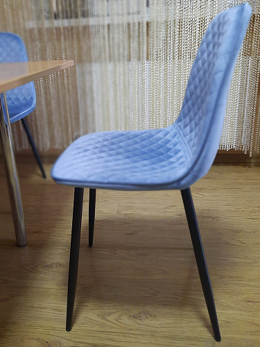 Стул на металлокаркасе Capri голубой фото покупателя 32