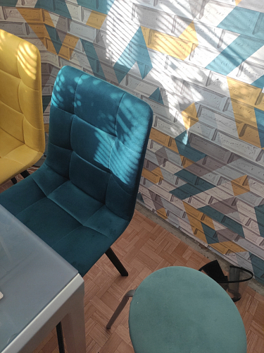 Стул на металлокаркасе Чилли бирюзовый / черный фото покупателя 932