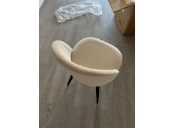 Стул на металлокаркасе Gabi 1 бежевый / черный с серебряными наконечниками фото покупателя 339