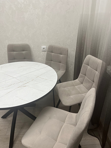 Стул на металлокаркасе Чилли К темно-серый (velutto 32) / черный фото покупателя 498