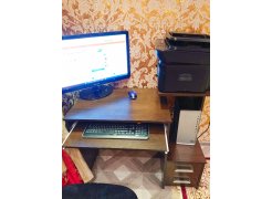 Компьютерный стол Джаз-24 левый белый фото покупателя 54