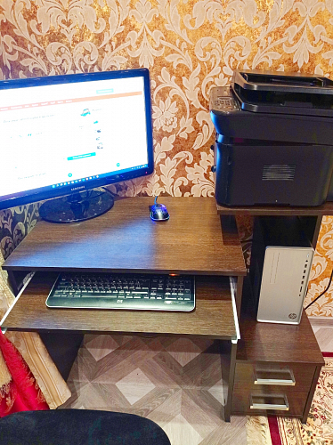 Компьютерный стол Джаз-24 левый дуб сонома фото покупателя 64