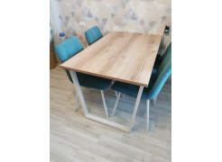 Деревянный стол Барон О 180 х 90 белая пленка шагрень / черный фото покупателя 79